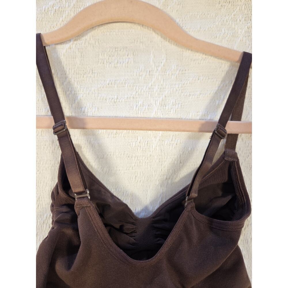 Skims Sculpting Bodysuit Brown Snap Close Shapewear Adjustable Strap Womens L/XL - Picture 4 of 5